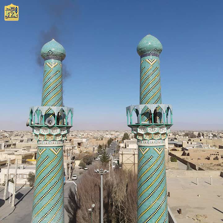 ساخت مناره مسجد دشتی یزد