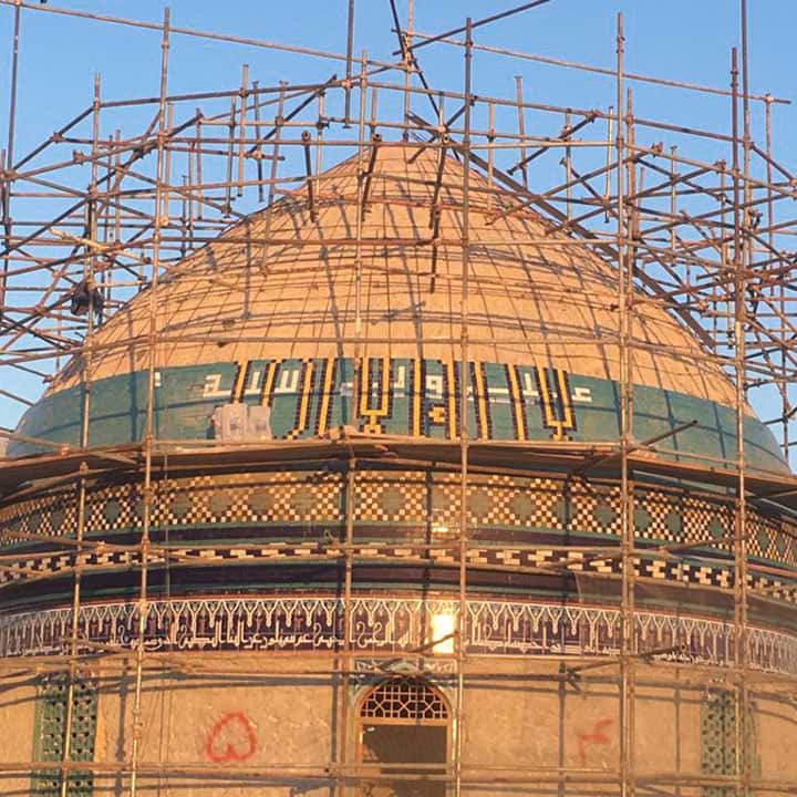 ساخت گنبد مسجد سفارتخانه ایران در ترکمنستان